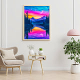 Upigi Diamond Painting Kits for Adults,Lake Landscape DIY 5D Diamond Painting Kits for Beginners,Round Full Drill Gem Art Crafts Kit for Home Wall Decor 12 x 16 Inch Upigi