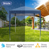 VINGLI 6.5x6.5 Pop Up Canopy Tent, Outdoor Tent Canopy Foldable Portable Canopies for Camping, Patio, Parties, EZ Up Gazebo Canopy with Carry Bag (Blue) VINGLI