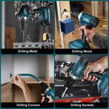 Tool Kit with 21V Cordless Drill - Sundpey 255-PCs Portable Complete General Basic Home and Auto Repair Tool Set with Drawer for Handyman & Diyer & Homeowner - Power Drill with 2 x 2.0Ah Batteries Sundpey