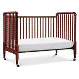 DaVinci Jenny Lind 3-in-1 Convertible Crib in Rich Cherry, Removable Wheels, Greenguard Gold Certified DaVinci