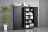 Allouncer Metal Storage Cabinet with Shelves and Doors, Kitchen Pantry Cabinet, Garage Storage Cabinet, Garage Cabinet with Adjustable Shelves, File Storage Cabinets -71" Black Allouncer
