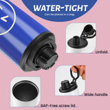 Joyclub 4 Pack Sublimation Water Bottle Blanks 20 oz Sublimation Tumblers with Handle Sports Skinny Insulated Tumblers Bulk Joyclub