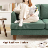 Busaurus 3 Seater Sofa Couch with Deep Seats, 89" Mid Century Modern Upholstered Sofa with Armrests, Comfy Couches for Living Room, Bedroom, Apartment and Office (Green) Busaurus