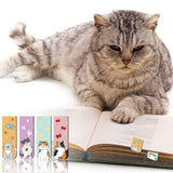 48Pcs Magnetic Bookmarks Cats Bookmark Magnet Bookmark Clips Cute Book Marks Christmas Stocking Stuffers for Reading Women, Kids,Teachers, Book Reading Accessories Gifts, 24 Designs (Cat) Prudiut