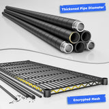 45 "W Metal Shelving Unit 4 Tier Storage Shelves Adjustable Wire Shelving Metal Shelf Pantry Shelves Wire Rack Commercial Shelving for Kitchen Pantry Utility Room Garage 45 "W x 59.4 "Hx 13.5" D Black DurayLoly