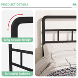 Yicensen 14 Inch King Bed Frame with Headboard, Heavy Duty Metal King Size Platform Bed Frame with Rounded Corner Legs, No Box Spring Needed, Noise Free, Easy Assembly, Black Yicensen