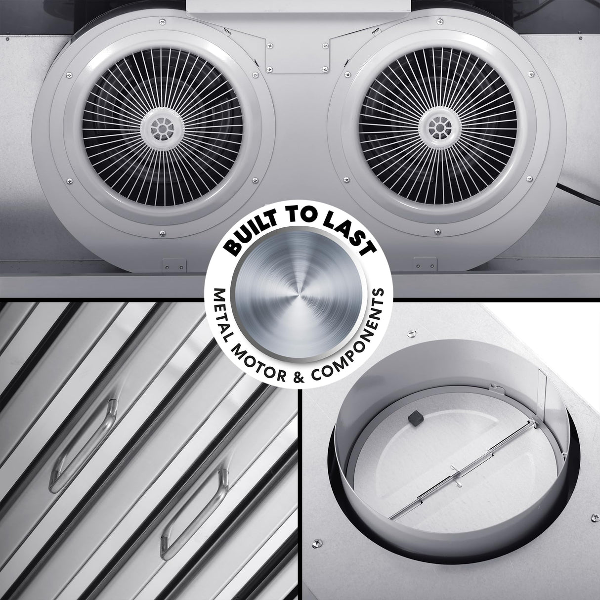 COSMO COS-QS90 Under Cabinet Range Hood with 500 CFM, Permanent Filters, LED Lights, Convertible from Ducted to Ductless (Kit Not Included), 36 in, Stainless Steel COSMO