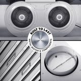 COSMO COS-QS90 Under Cabinet Range Hood with 500 CFM, Permanent Filters, LED Lights, Convertible from Ducted to Ductless (Kit Not Included), 36 in, Stainless Steel COSMO