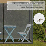 COWVIE Gazebo Replacement Netting Screen, 12' x 14' Universal Gazebo 4-Panel Mosquito Sidewalls with Double Zippers for Outdoor Patio (Only Netting) COWVIE