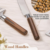 TUKDAK Personalized Cake Cutting Set for Wedding, Cake Knife and Server Set Free Engraving, Custom Wooden Dessert Pie Cutter Serving Quinceañera TUKDAK