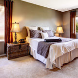 Touch Control Traditional Table Lamp Set of 2, Vintage Bedside Lamps with Dual USB Charging Ports, 3-Way Dimmable Bronze Finish Desk Lamps with Bell Shape Faux Silk Shade for Living Room, Bedroom PARTPHONER