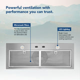 Broan-NuTone BBN1303SS Custom Built Insert with 2-Speed Exhaust Fan and Light, 300 Max Blower CFM, Stainless Steel, 30-Inch Range Hood Power Pack Broan-NuTone