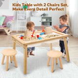 wingyz Sensory Table and Chair Set, 3 in 1 Kids Table for Play Study Art Dining Toys Storage, Sensory Tables for Toddler, Activity Table with Storage Bins, Children's Gifts for Boys and Girls wingyz