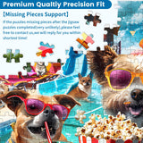 300 Piece Jigsaw Puzzle for Adults, Fun at The Amusement Park Dog Puzzles, Funny Puppy Jigsaw Puzzles, Animal Pet Lover Challenging Puzzles for Friends Family Activity Game Nights Gifts VOLUVOLU