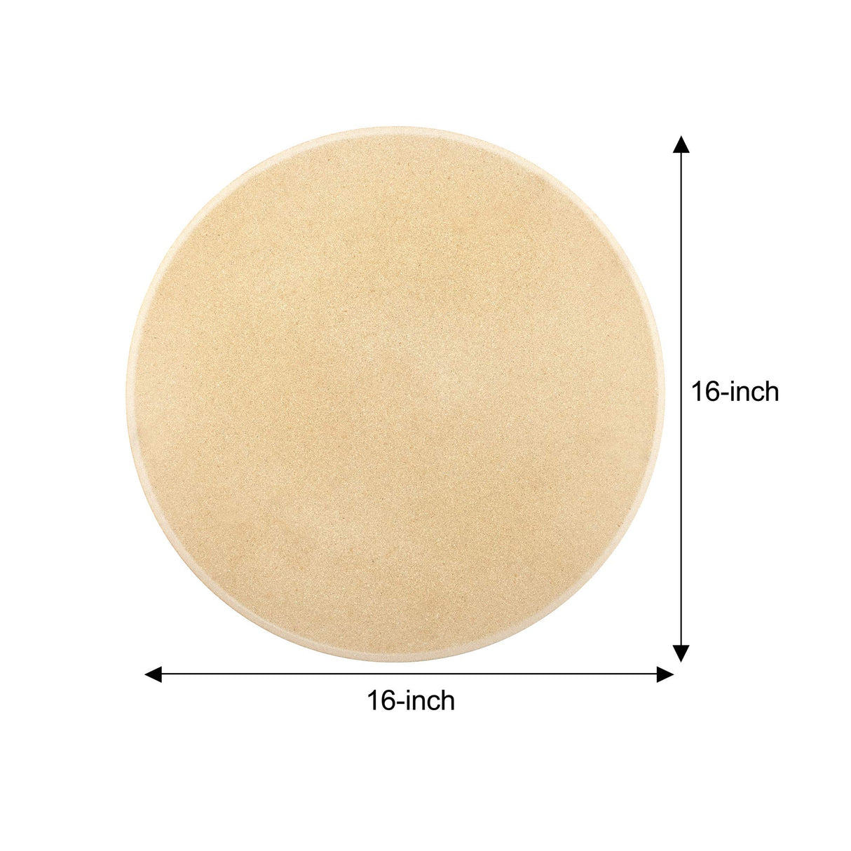 Cook N Home Pizza Grilling Baking Stone with Scraper, Heavy Duty Cordierite 16-Inch Round Bread Stone for Oven and Grill, Thermal Shock Resistant Ideal for Baking Golden Crisp Crust Pizza,Cream Cook N Home