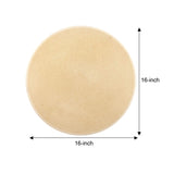 Cook N Home Pizza Grilling Baking Stone with Scraper, Heavy Duty Cordierite 16-Inch Round Bread Stone for Oven and Grill, Thermal Shock Resistant Ideal for Baking Golden Crisp Crust Pizza,Cream Cook N Home