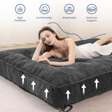 JUIKURY 8" Futon Mattress Full Size, Thick Futons Sofa Couch Bed Sleeper Sofa Bed, Floor Mattress for Adults, Roll Up Folding Mattres Shredded Foam Filling, Medium Firm(Frame Not Included) JUIKURY