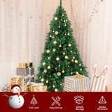 Bonnlo Upgraded Full 7 Feet Unlit Artificial Full 1100 Tips Branches Christmas Pine Tree with Sturdy Metal Legs Bonnlo