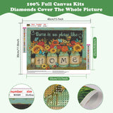 SENQAO Sunflowers Diamond Art Kits for Adults Full Drill Sunflowers Bottle Diamond Art Kits, 5D DIY Diamond Art Kits Fall Diamond Art Kits for Home Wall Decor 12x16 Inch (Home) SENQAO