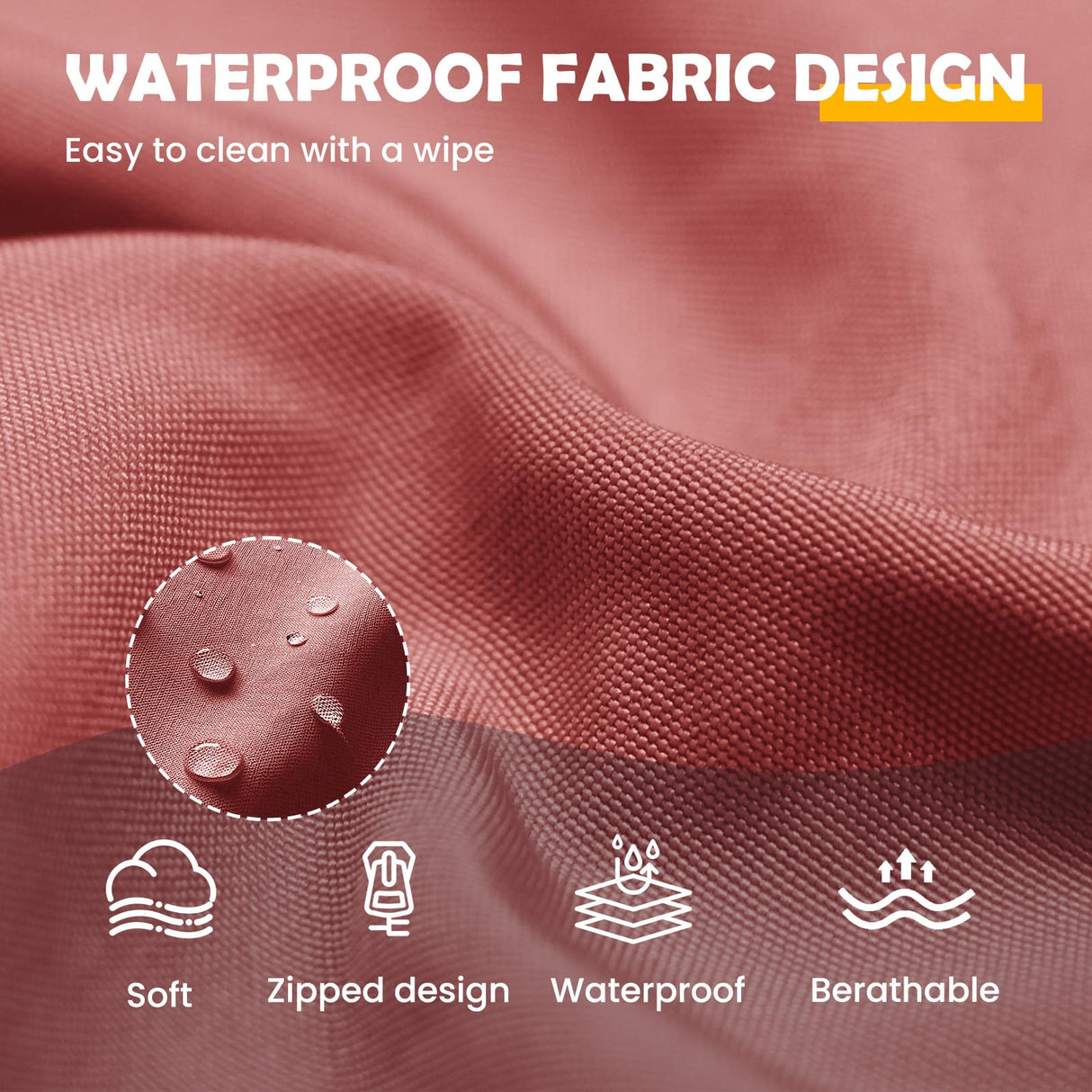 UDPATIO Outdoor Cushions for Patio Furniture, 4'' Replacement Cushions for Outdoor Furniture, Set of 8 Water-Resistant Outdoor Sectional Cushions for Sofa Couch Chair (Wine) UDPATIO