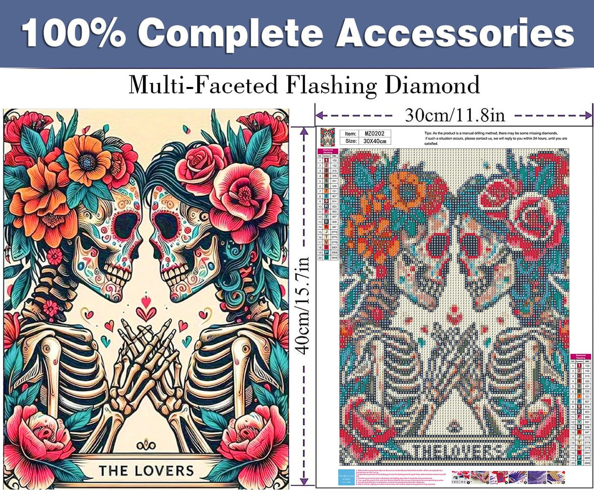 ijbnhd Skull Diamond Painting Kits for Adults 5D Valentine Diamond Art Kits for Adults Full Drill Diamond Painting Lovers Gem Art and Crafts Home Decor 12x16inch ijbnhd