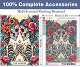 ijbnhd Skull Diamond Painting Kits for Adults 5D Valentine Diamond Art Kits for Adults Full Drill Diamond Painting Lovers Gem Art and Crafts Home Decor 12x16inch ijbnhd