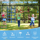 Bronkige Ninja Warrior Obstacle Course for Kids - 10 Outdoor Warrior Obstacles with 65FT Slackline Kit, Monkey Bars, Climbing Net, Swing, Trapeze, Rope Ladder Bronkige