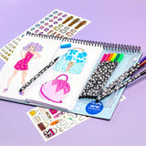 Fashion Angels Fashion & Accessory Design Sketch Set, Includes Sketch Pad with Stickers & Markers, Ultimate Fashion Design Sketch Book for Girls Fashion Angels
