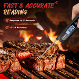 FUMMDUS Meat Thermometer Digital, 3S Instant Read Food Thermometer for Cooking with Backlight & Magnet, Foldable Temperature Probe Kitchen Gadgets Essentials for BBQ Oven Grill Smoker Candy FUMMDUS