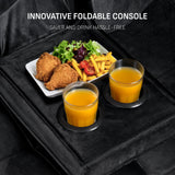 FLEXISPOT XCT3 Futon Sofa Bed - Folding Convertible Sleeper Couch w/ 2 USB Charging Ports, 2 Cup Holders, Removable Armrests, Adjustable Guest Bed for Apartments Living Room, Black FLEXISPOT