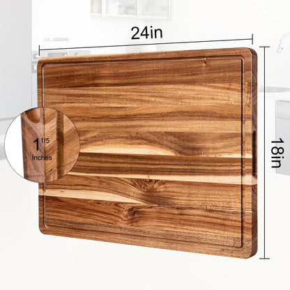 24 Inch XXL Countertop Cutting Boards, Extra Large Chopping Board for Kitchen, Butcher Block Carving Board for BBQ, Turkey, Meat, Large Charcuterie