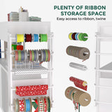 Craft Organization and Storage cart,Gift wrap Organizer Storage,Wrapping Paper cart,Wrapping Station (3 Wooden Drawers) Anrigeail