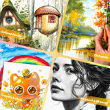 Watercolor Paper Pad, 9"x12" Water Color Paper, Easter Gifts, 20 Sheets Artist Drawing Sketch Book, 140lb/300gsm Art Supplies for Kid Adult, Watercolor Paint Set, Canvas Painting, Journal, Class Stuff Donyang