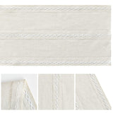 Artoid Mode Beige Rustic Cotton Linen Table Runner, Seasonal Embroidered Hollow Kitchen Dining Table Decoration for Home Party Decor 13x72 Inch Artoid Mode