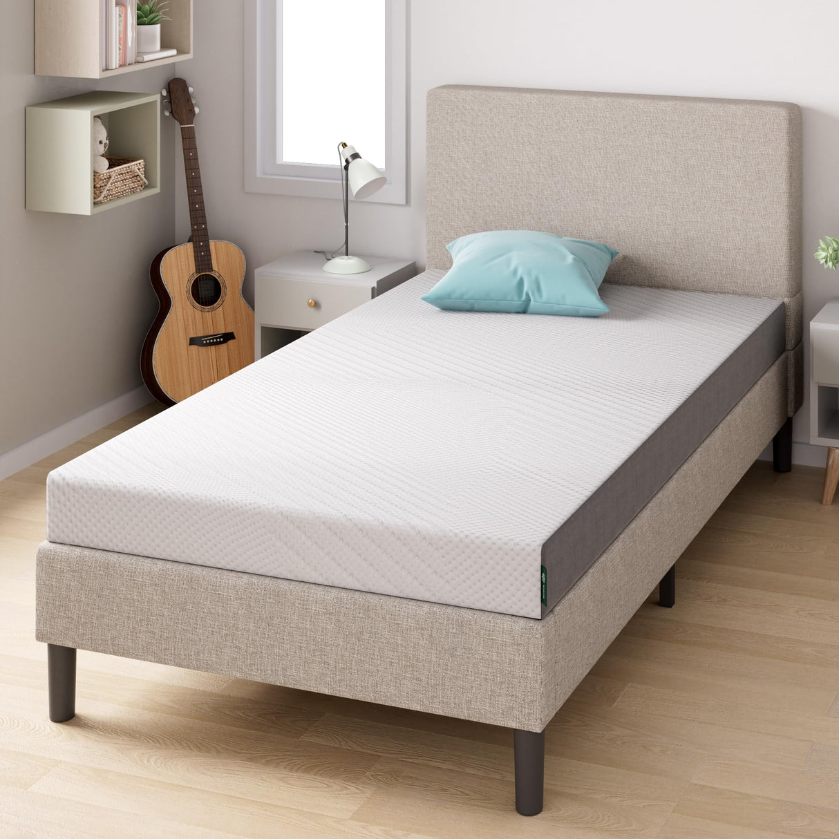 ZINUS Cooling Essential Memory Foam Mattress, Twin, White Zinus