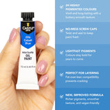 Castle Art Supplies 24 X 12ML Oil Paint Set | Great Value Set for Adult Artists, Beginners and Advanced | Vibrant Variety of Smooth-to-Use Colors | in Impressive Presentation Box with Tutorial (New) Castle Art Supplies
