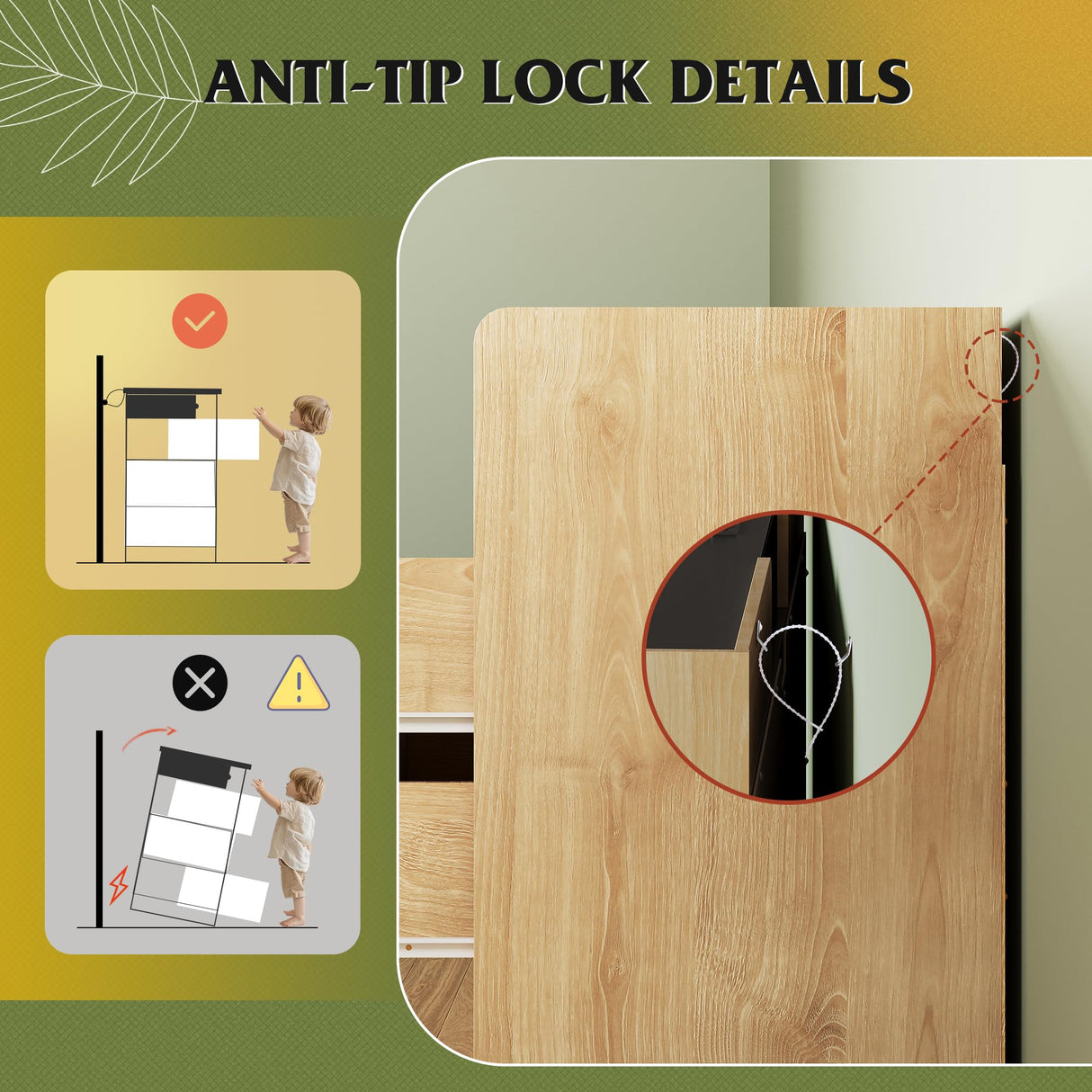 WLIVE 9 Drawer Led Dresser for Bedroom, 58.35'' Wide Wood Dresser Storage Organizer with Power Outlets for 65'' TV, Dressers with Open Shelves, Chest of Drawers for Closet, Living Room, Light Oak WLIVE