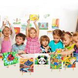 ESRICH 24 Pack 11.8" Wood Easels,Small Tabletop Display Stand,Easel Stand for Painting,Painting Party,Kids Student Tabletop Easels for Painting, Portable Canvas Photo Picture Sign Holder ESRICH