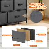 Sweetcrispy TV Stand for Bedroom, TV Dresser for 45 inches, Media Console Table, Entertainment Center with 5 Fabric Drawers Cabinet and Open Storage Shelf Furniture Cabinet for Living Room, Hallway Sweetcrispy