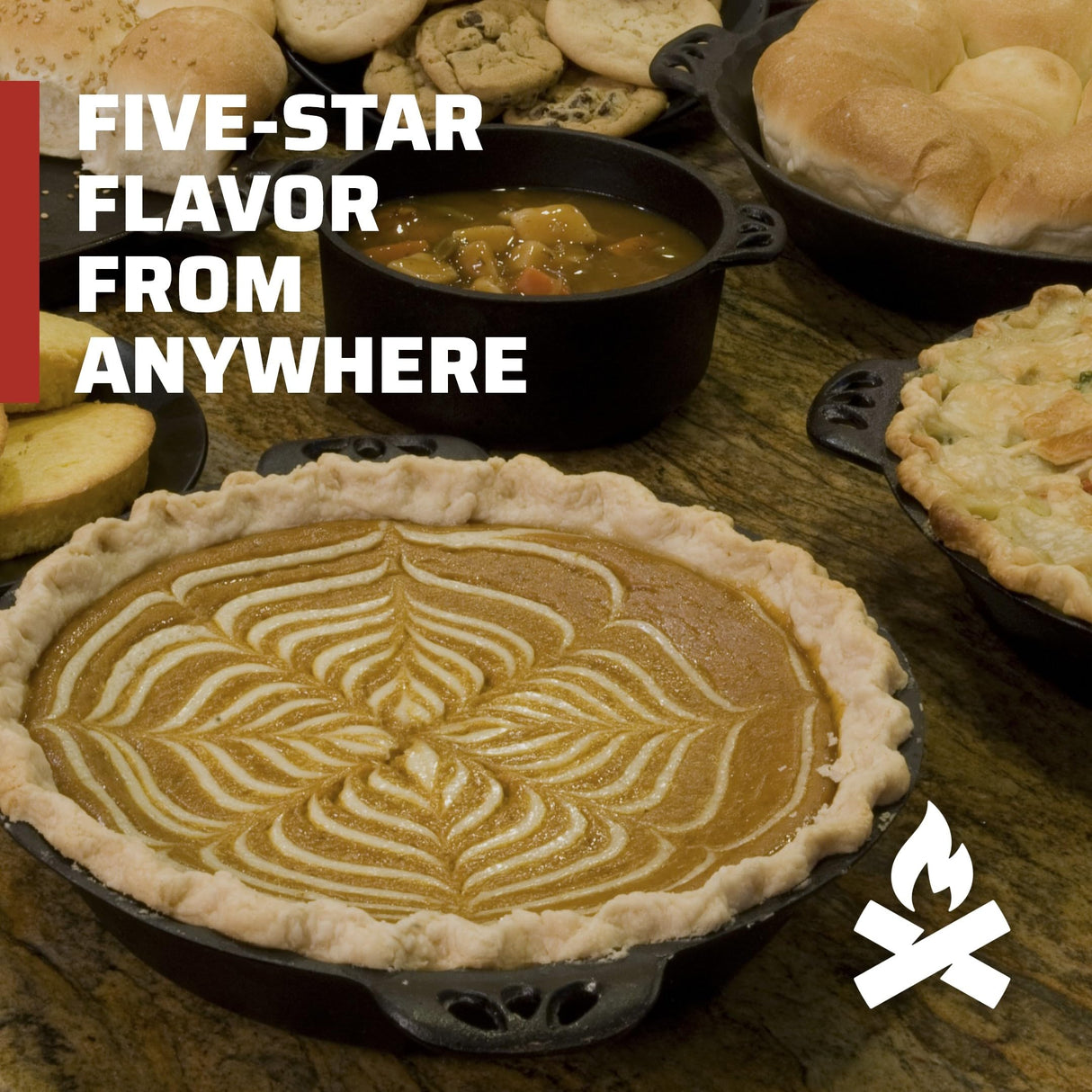 Camp Chef Cast Iron Pie Pan - True-Seasoned Cast Iron Pie Dish for Cooking & Camping Accessories - 10" Camp Chef