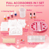 Klever Kits Soap Making Kit- Make Your Own Soap- DIY Unicorn Soap with 4 Molds, Spa Science Kit for Kids, Stem Activity Gifts for Toddler Kid Aged 6+, Girl Birthday Present Klever Kits