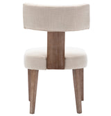 RIVOVA Linen Dining Chairs Set of 4, Modern Dining Chair with Wood Legs, Upholstered Dining Chairs for Dining Room, Kitchen, Vanity, Living Room, Beige RIVOVA