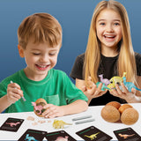 Gamerside Dino Eggs Dig Kit, 12 Glow in The Dark Dinosaur Eggs Dig Kit Excavation Set, Dinosaur Toys for Kids 6-8 8-12, Educational STEM Archaeology Science Kits - Easter Gift for Boys Girls Gamerside