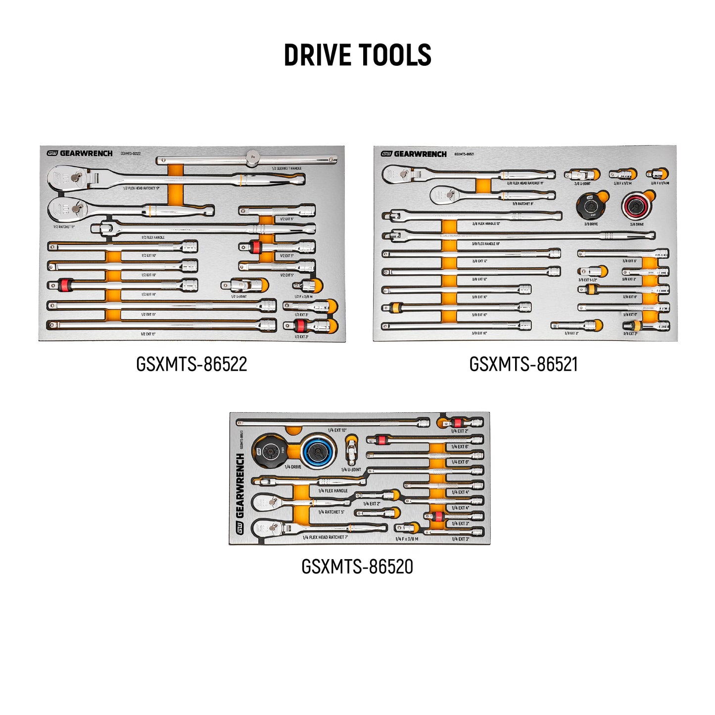 GEARWRENCH 1024 Piece Master Mechanics Tool Set in Premium Modular Foam Trays with GSX Mobile Tool Storage | MEGAMOD1024