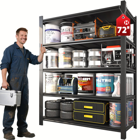 Avanroolux 2500lbs Garage Shelving Units and Storage, Heavy Duty Shelf Rack, 5 Tier Shelves for Garage Storage, Metal Adjustable Shelf for Basement, Warehouse, Supermarket Avanroolux