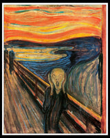 ZZMQ DIY 5D The Scream by Edvard Munch Diamond Painting Kits for Adults and Kids,Full Drill Diamond Art Red Mills