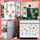 Saillong 20 Pcs Tulip Diamond Painting Magnets Spring Diamond Art Magnets Kits Refrigerator Magnetic Stickers for Fridge Home Adults DIY Crafts Saillong