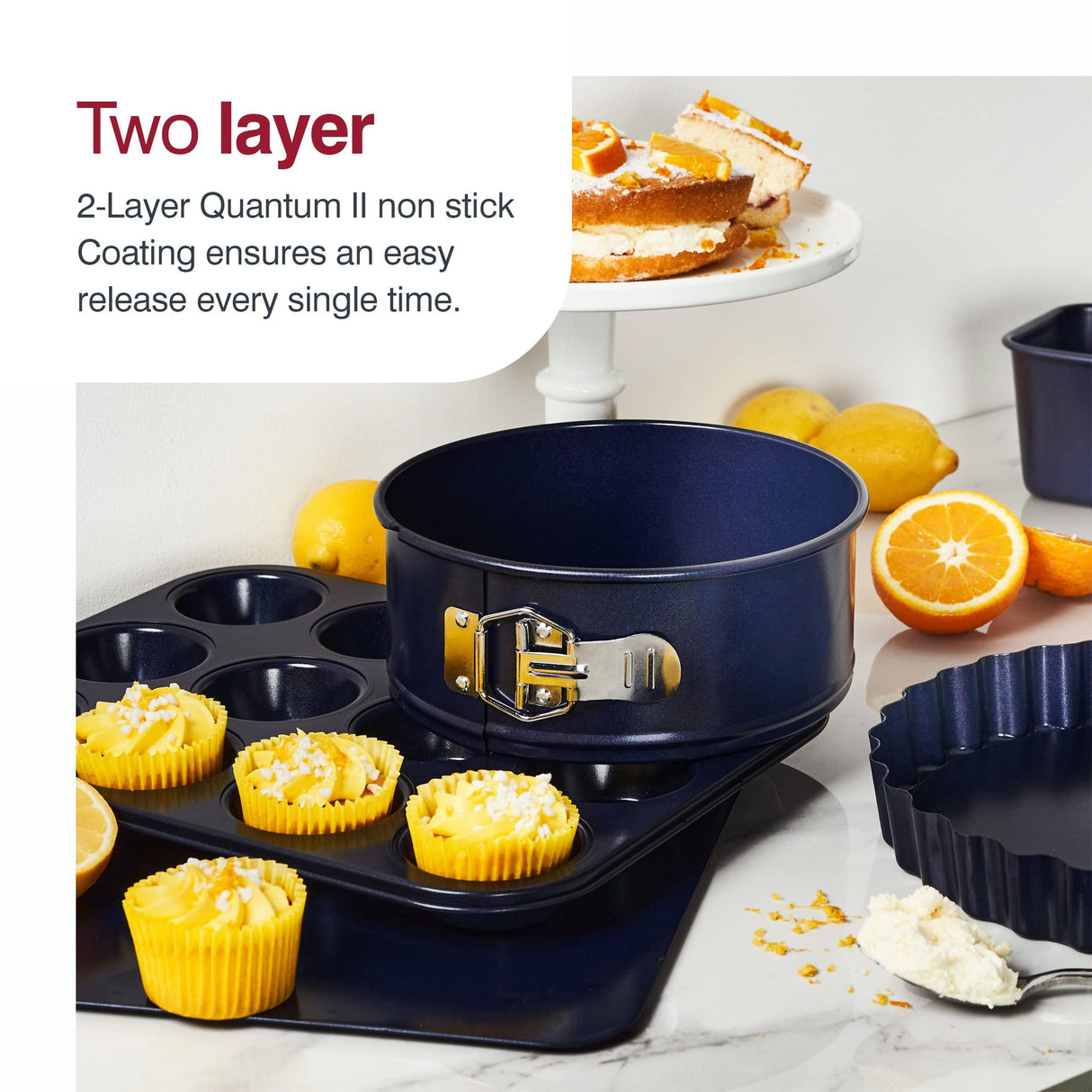 Zyliss E980199 Non-Stick Loaf Tin | 1.5L/2lb | Carbon Steel | Dark Blue | Bread Tin for Baking/Bakeware | Dishwasher Safe | 5 Year Guarantee Zyliss