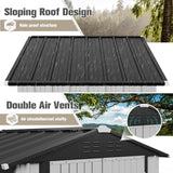 JUMMICO Metal Outdoor Storage Shed 6 x 4 FT Metal Shed with Lockable Door,Waterproof Garden Tool Shed Storage House for Backyard Patio Lawn,White JUMMICO