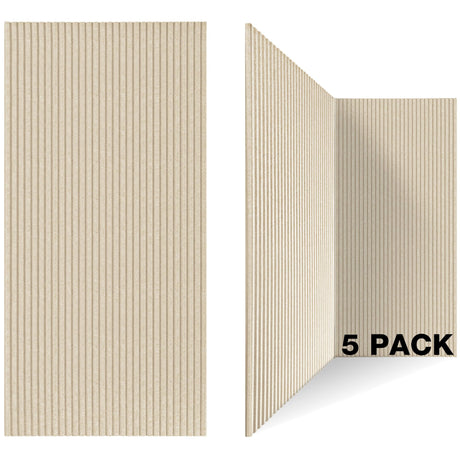 5 Pack Acoustic Panels,47.2x23.6x0.4 inch Acoustical Wall Panels,Large Soundproof Panels,Self-Adhesive Sound proof panels for walls,Acoustic Treatment for Recording Studio&Office Vertical,Camel EVENRISING